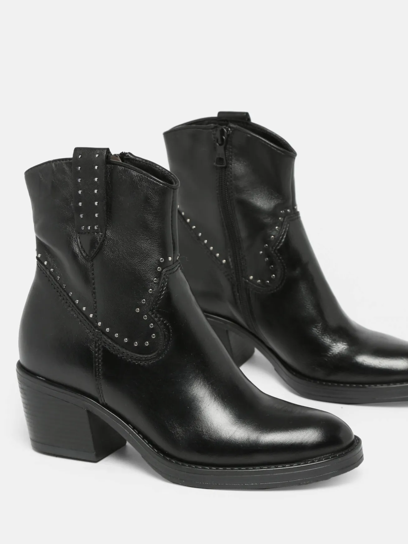 Boots à talon en cuir MJUS