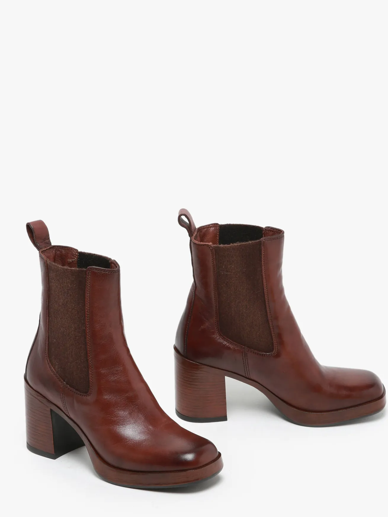 Bottines à talon en cuir MJUS