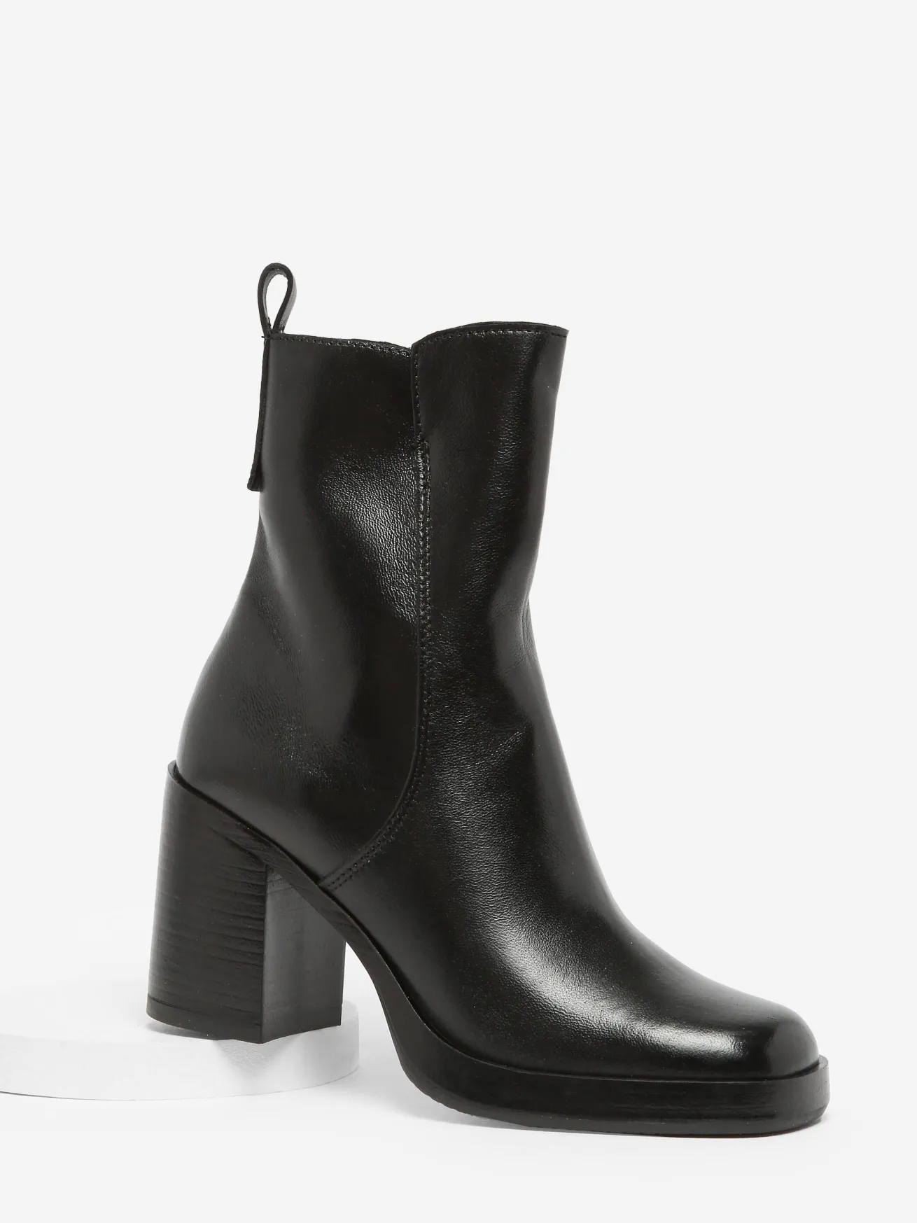 Bottines à talon en cuir MJUS
