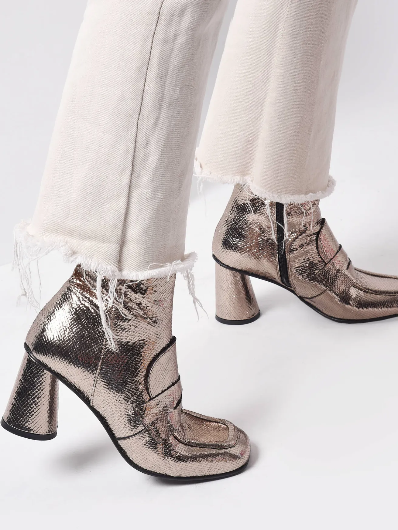 Bottines à talon en cuir SEMERDJIAN