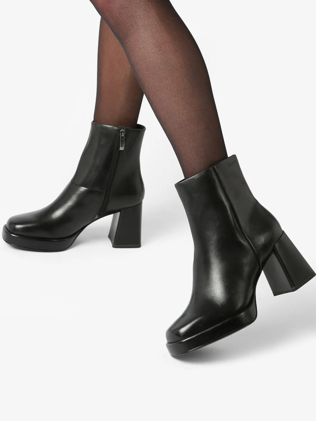 Bottines à talon en cuir TAMARIS