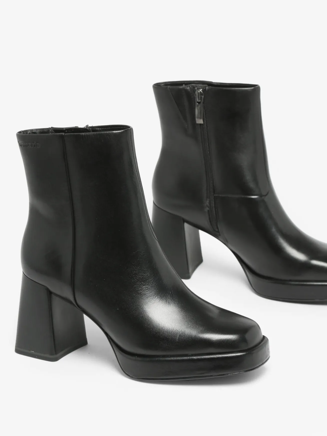 Bottines à talon en cuir TAMARIS