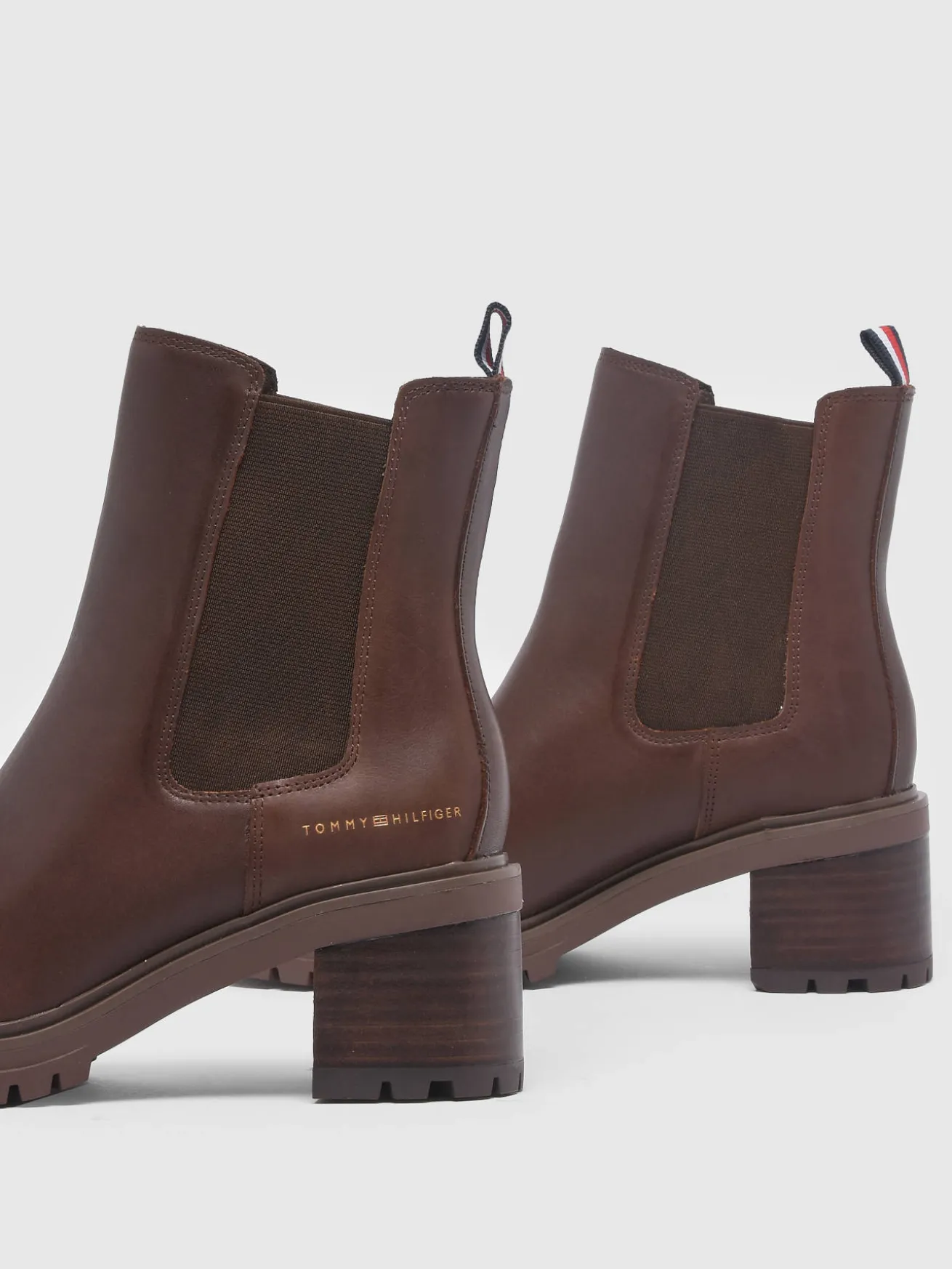 Bottines à talon en cuir TOMMY HILFIGER