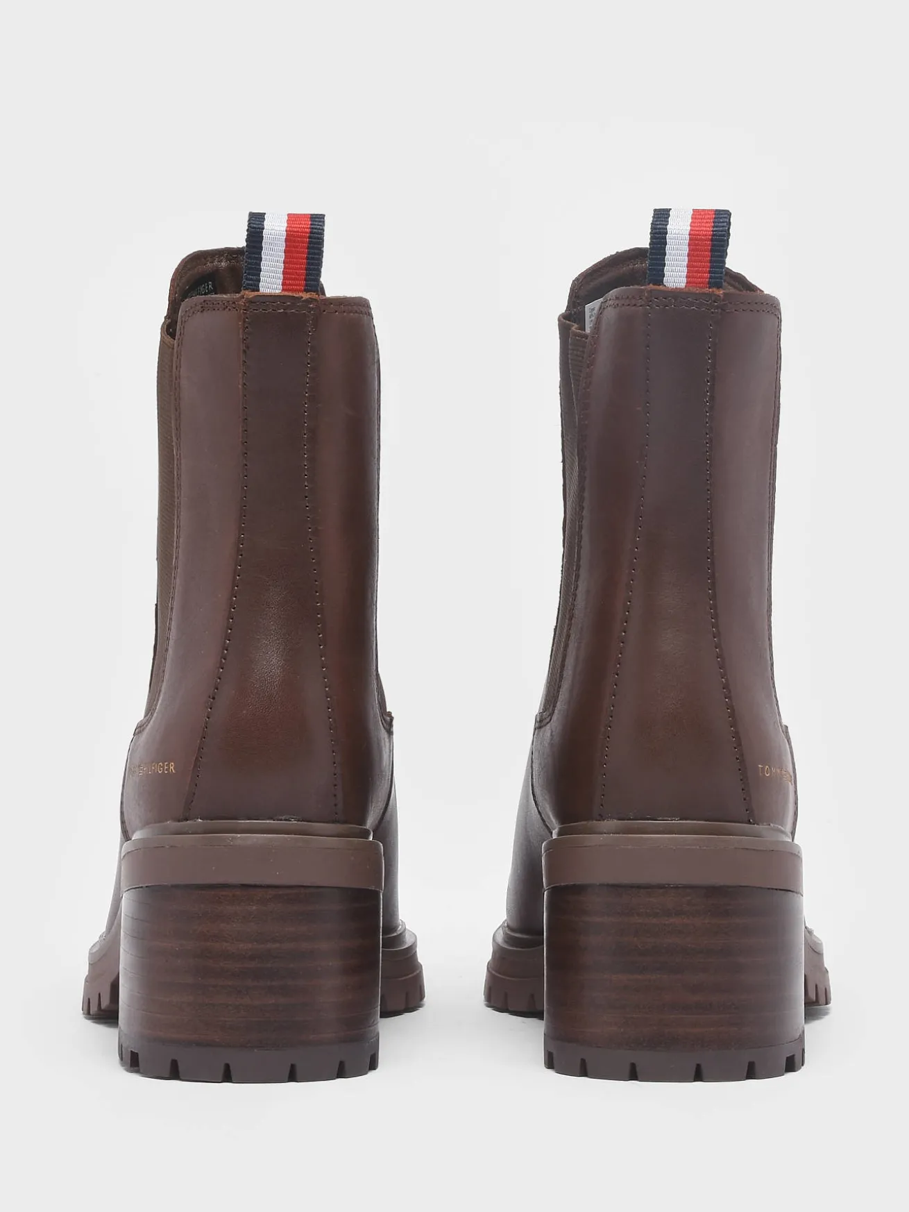 Bottines à talon en cuir TOMMY HILFIGER