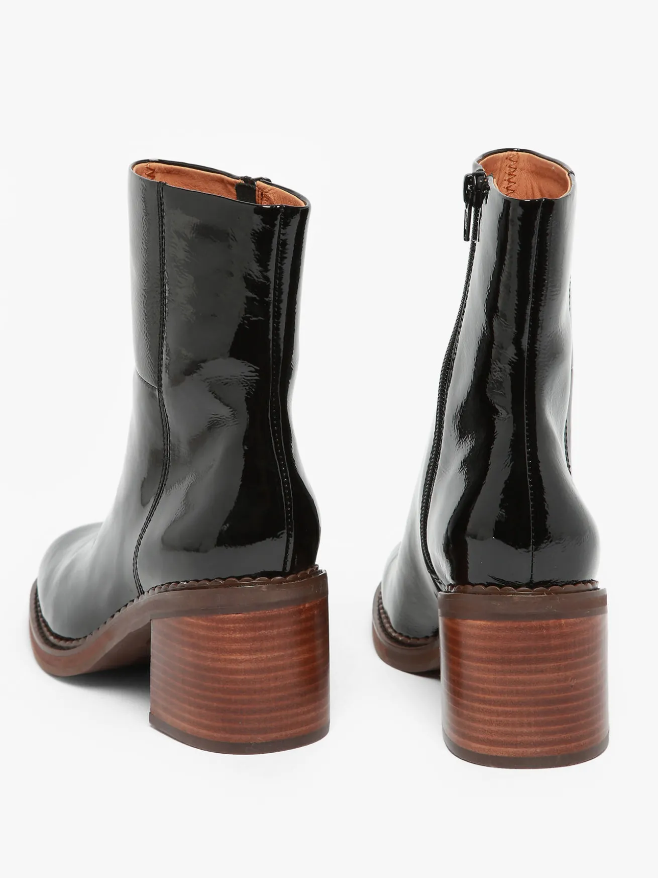 Bottines à talon Rebabi en cuir MAM'ZELLE