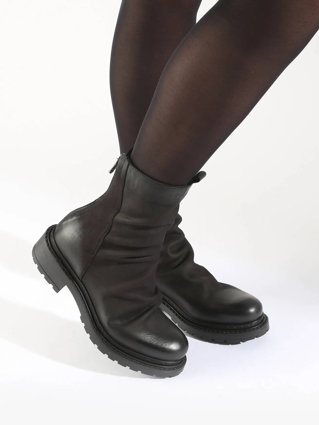 Bottines Biker en cuir METISSE