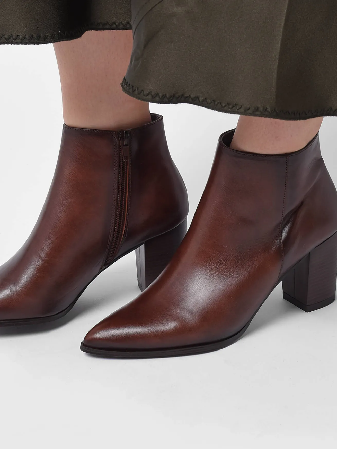 Bottines en cuir en cuir FOLIE'S