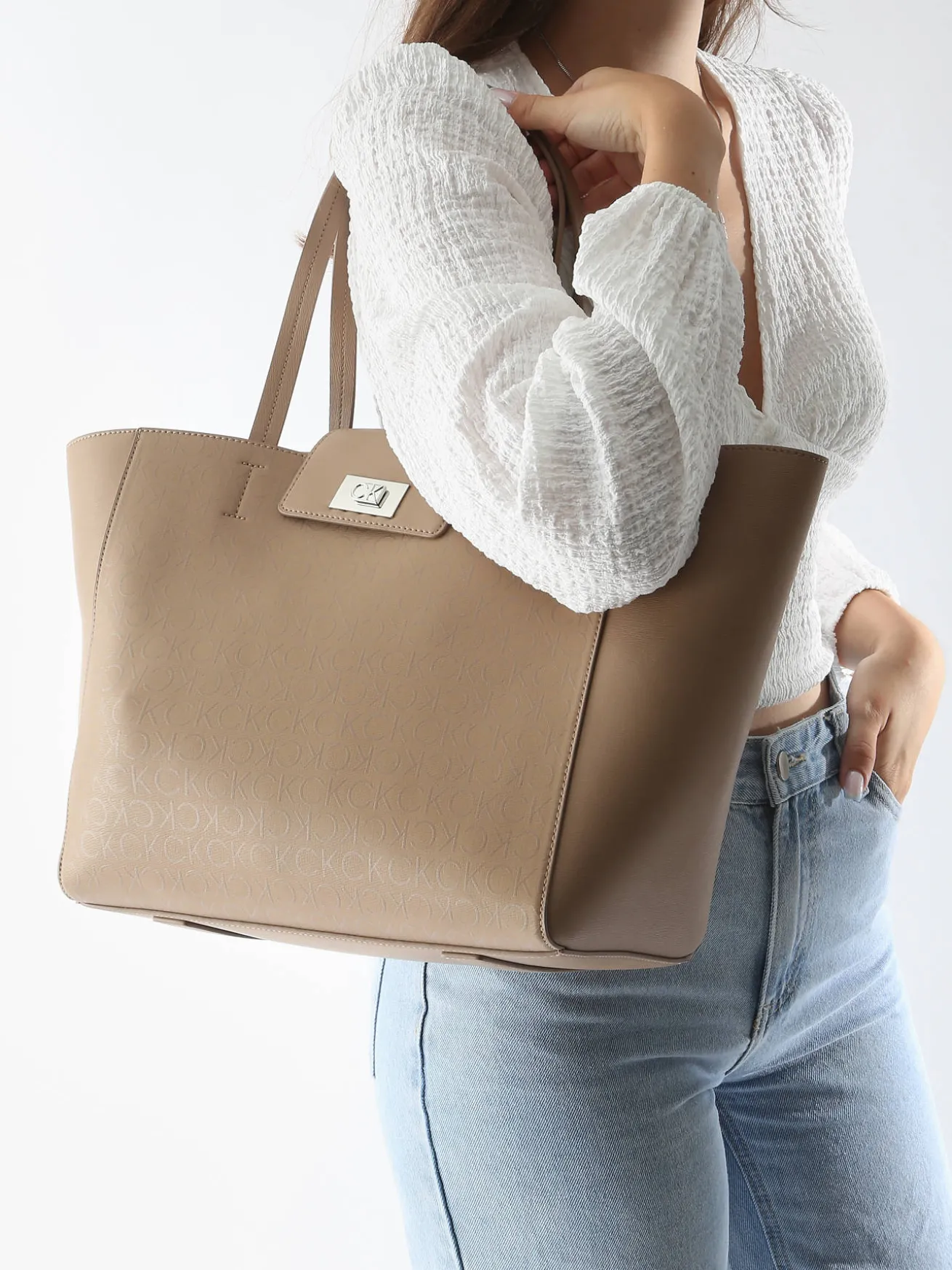 Cabas Ck push polyester recyclé CALVIN KLEIN JEANS