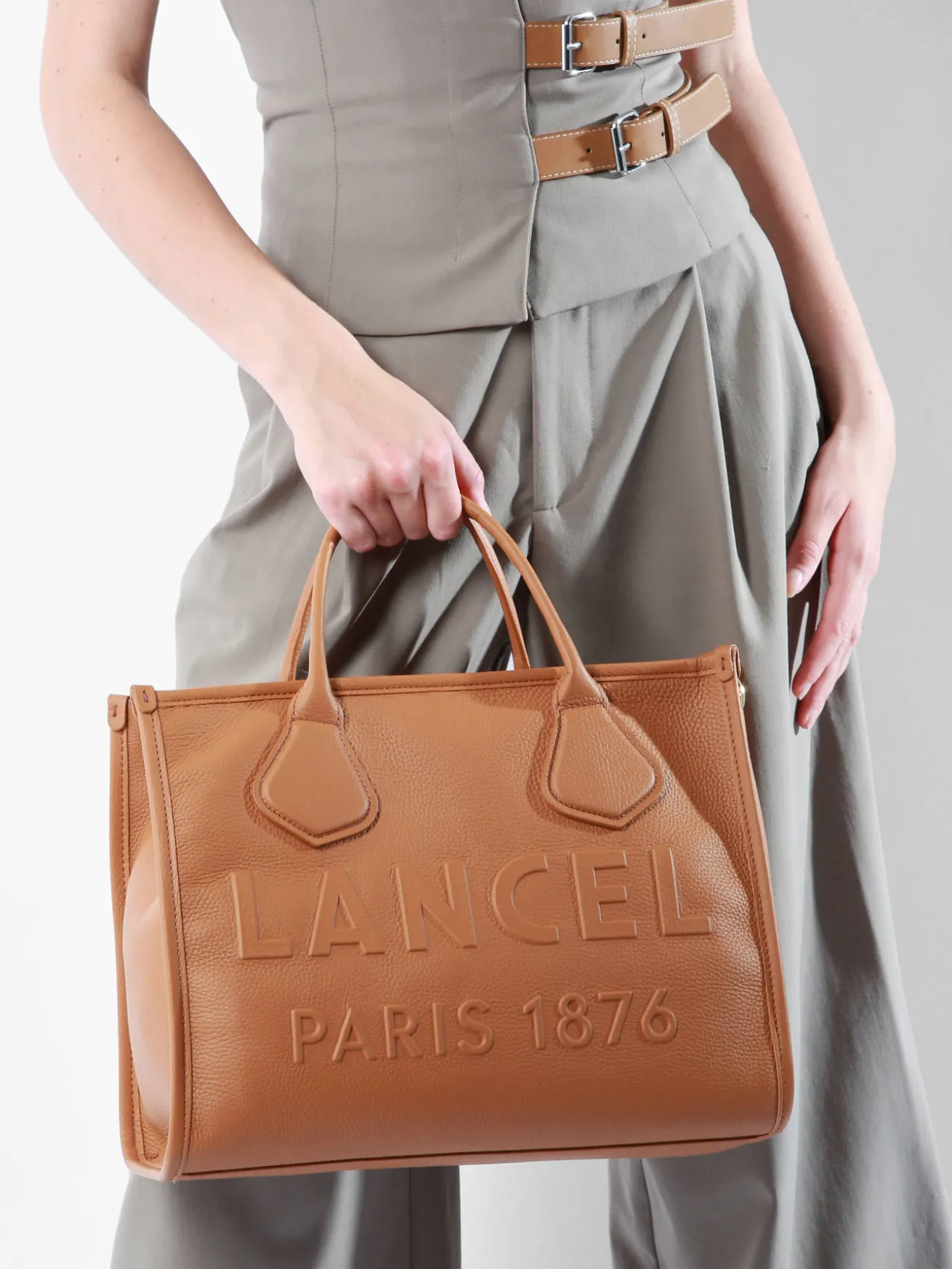 Cabas zippé M Jour cuir LANCEL