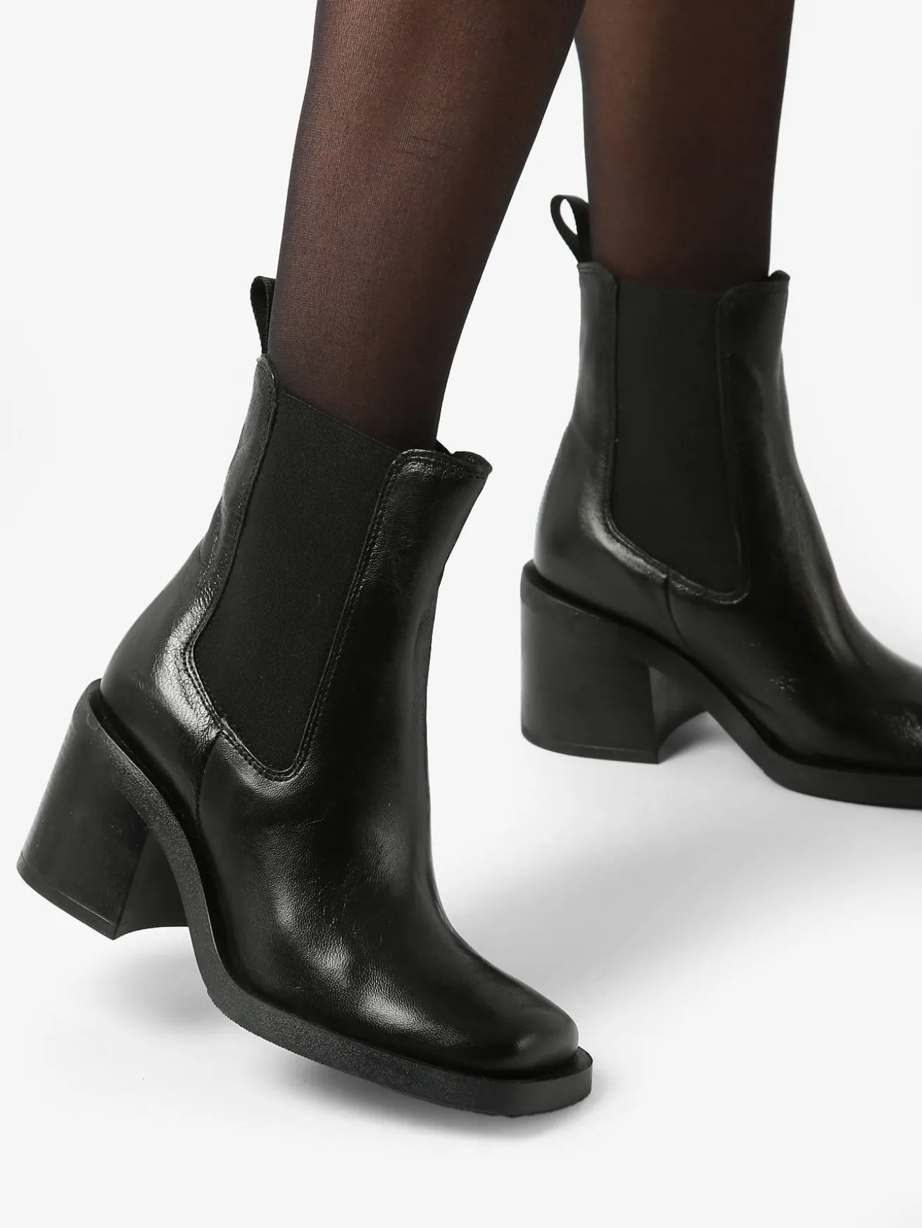 Chelsea boots à talon en cuir MJUS