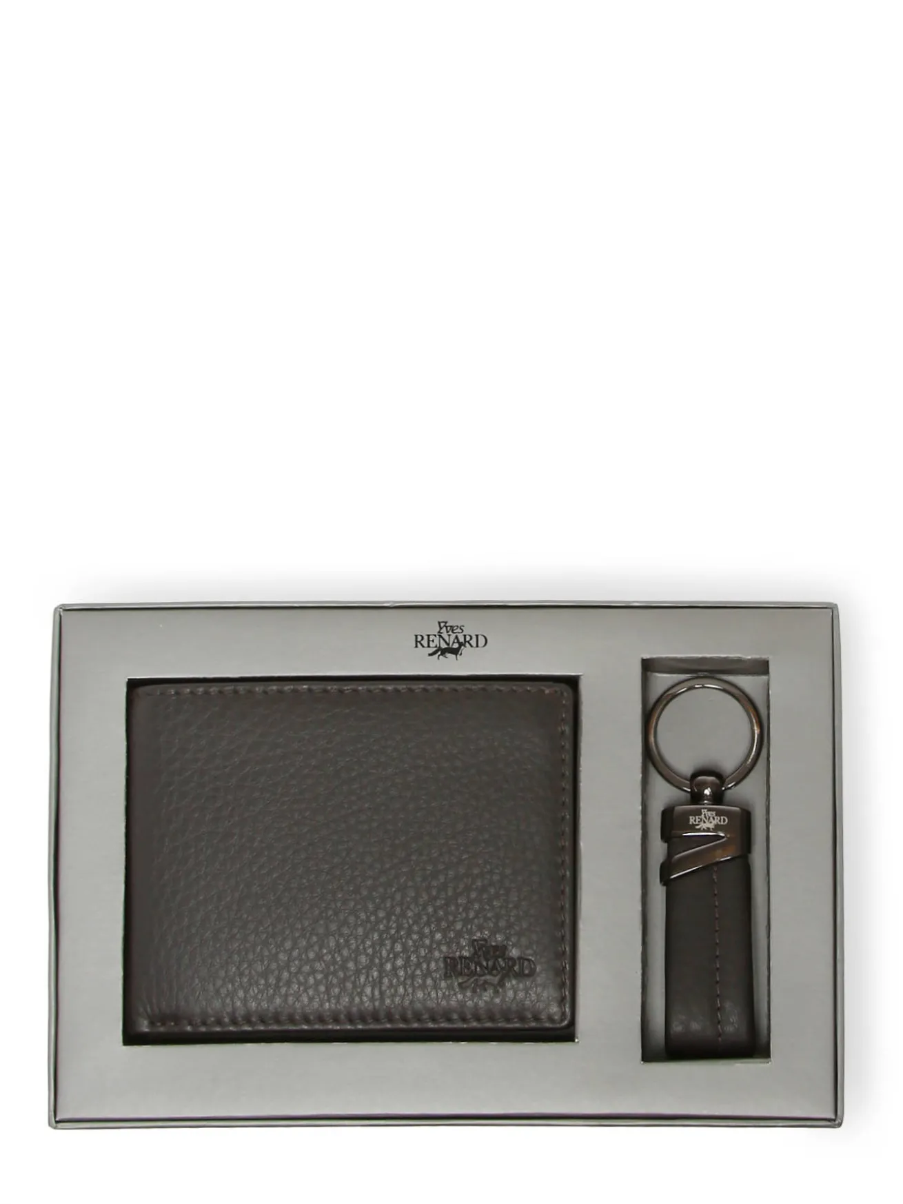 Coffret cadeaux portefeuille et porte-clefs cuir YVES RENARD
