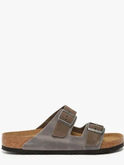 Mules Arizona Concrete Gray en cuir BIRKENSTOCK