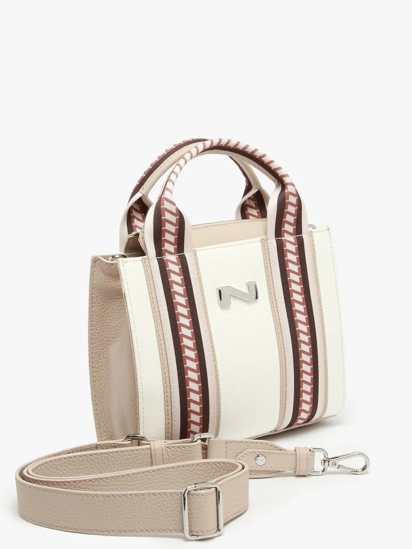 Petit cabas Luna canvas et cuir NATHAN BAUME