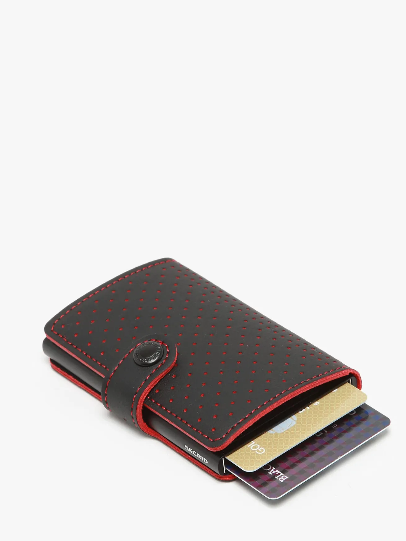 Porte-cartes cuir perforé SECRID
