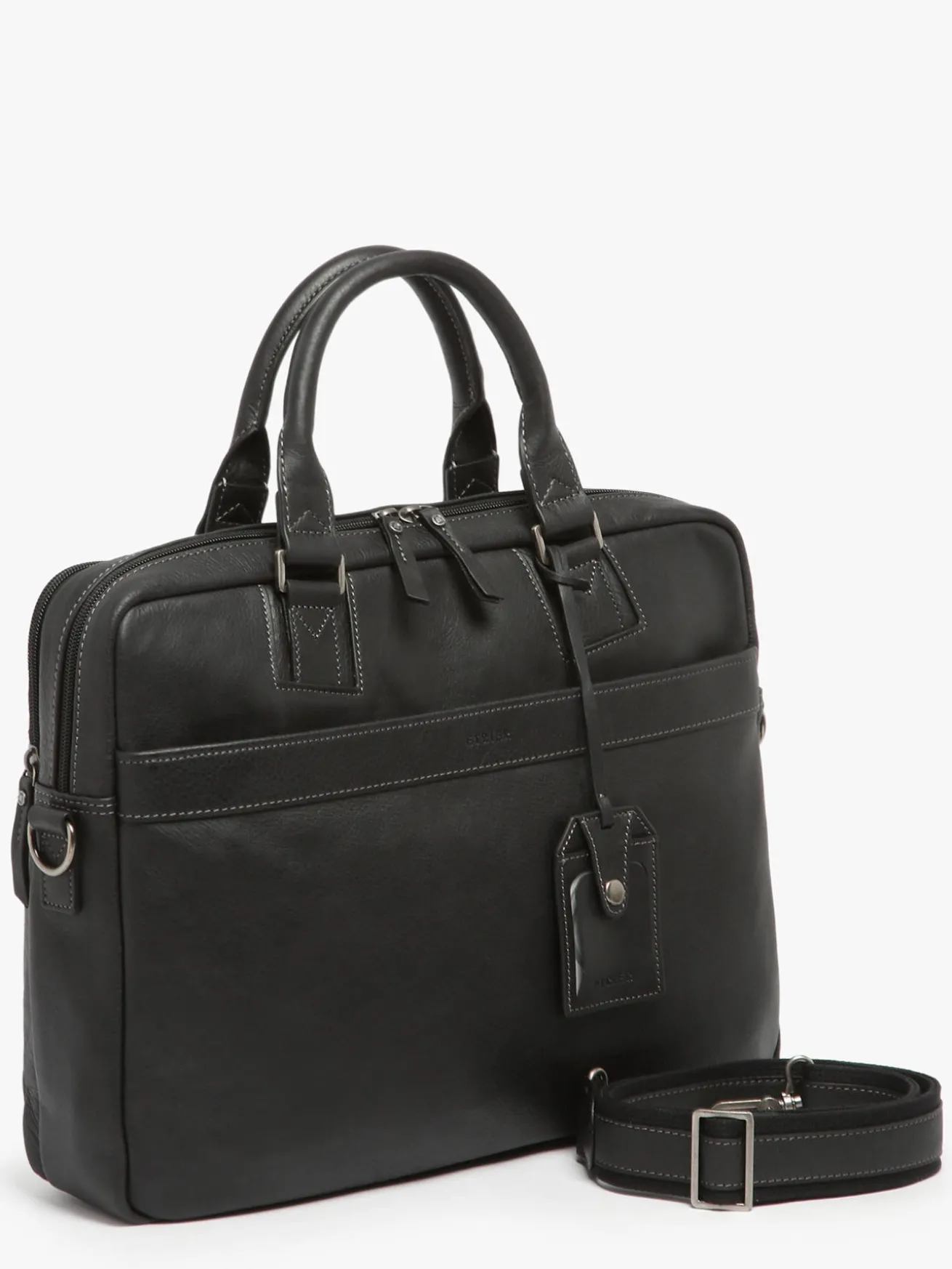 Porte-documents Spider 2 compartiments + PC 15'' cuir ETRIER