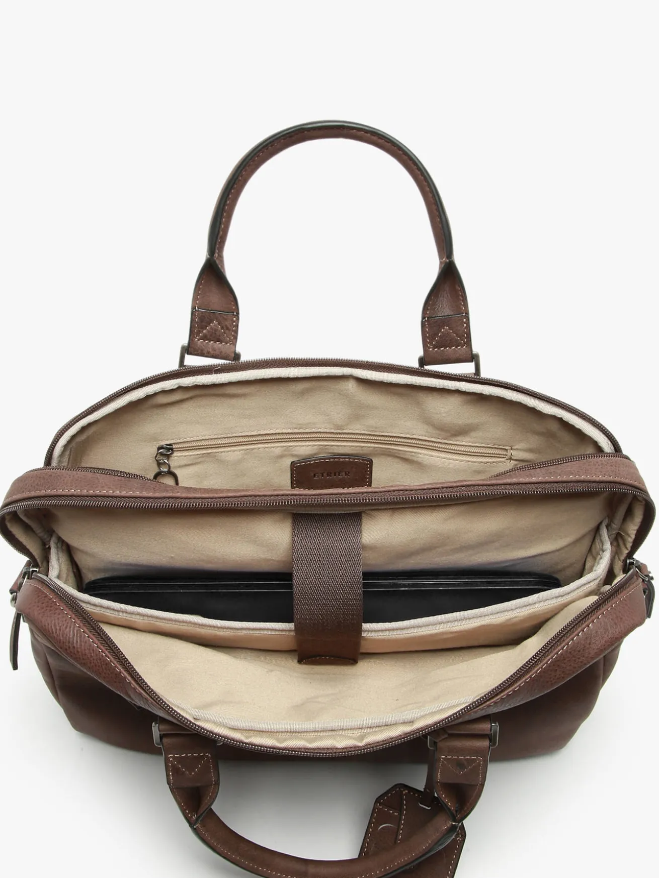 Porte-documents Spider 2 compartiments + PC 15'' cuir ETRIER