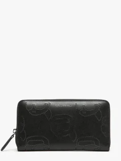 Portefeuille cuir K/Ikonik Perforé cuir KARL LAGERFELD