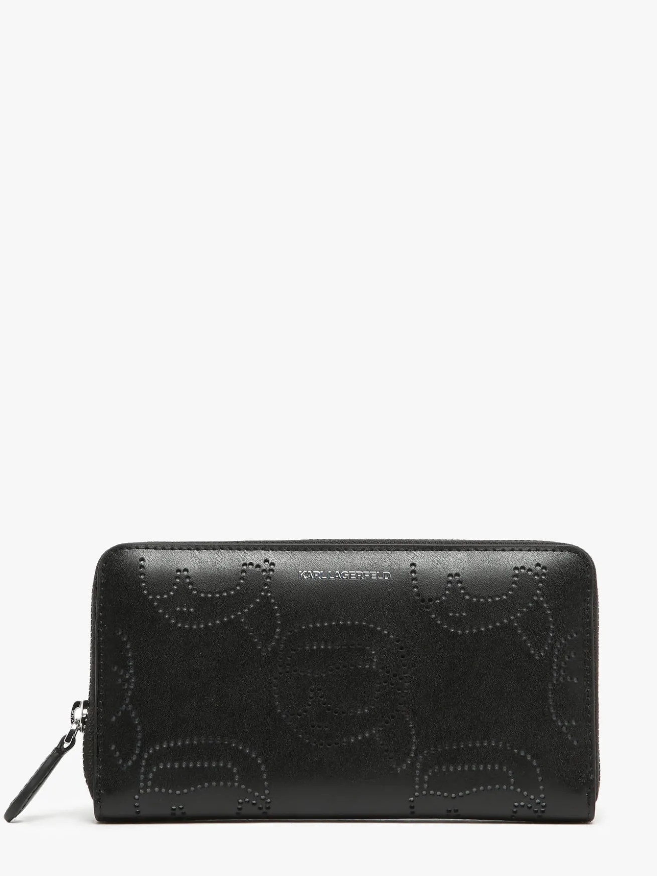 Portefeuille cuir K/Ikonik Perforé cuir KARL LAGERFELD