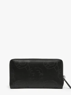 Portefeuille cuir K/Ikonik Perforé cuir KARL LAGERFELD