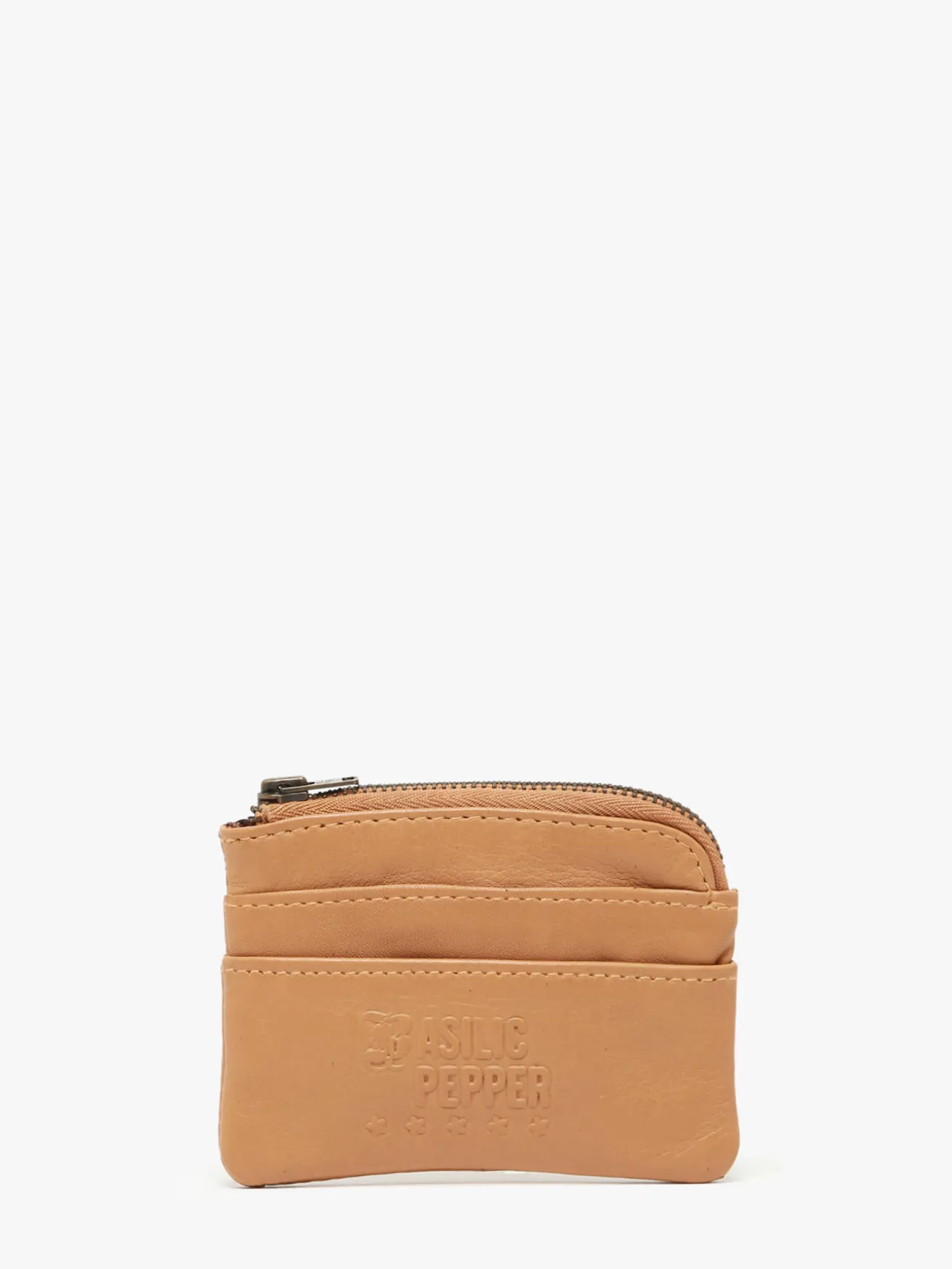 Porte-monnaie cuir BASILIC PEPPER