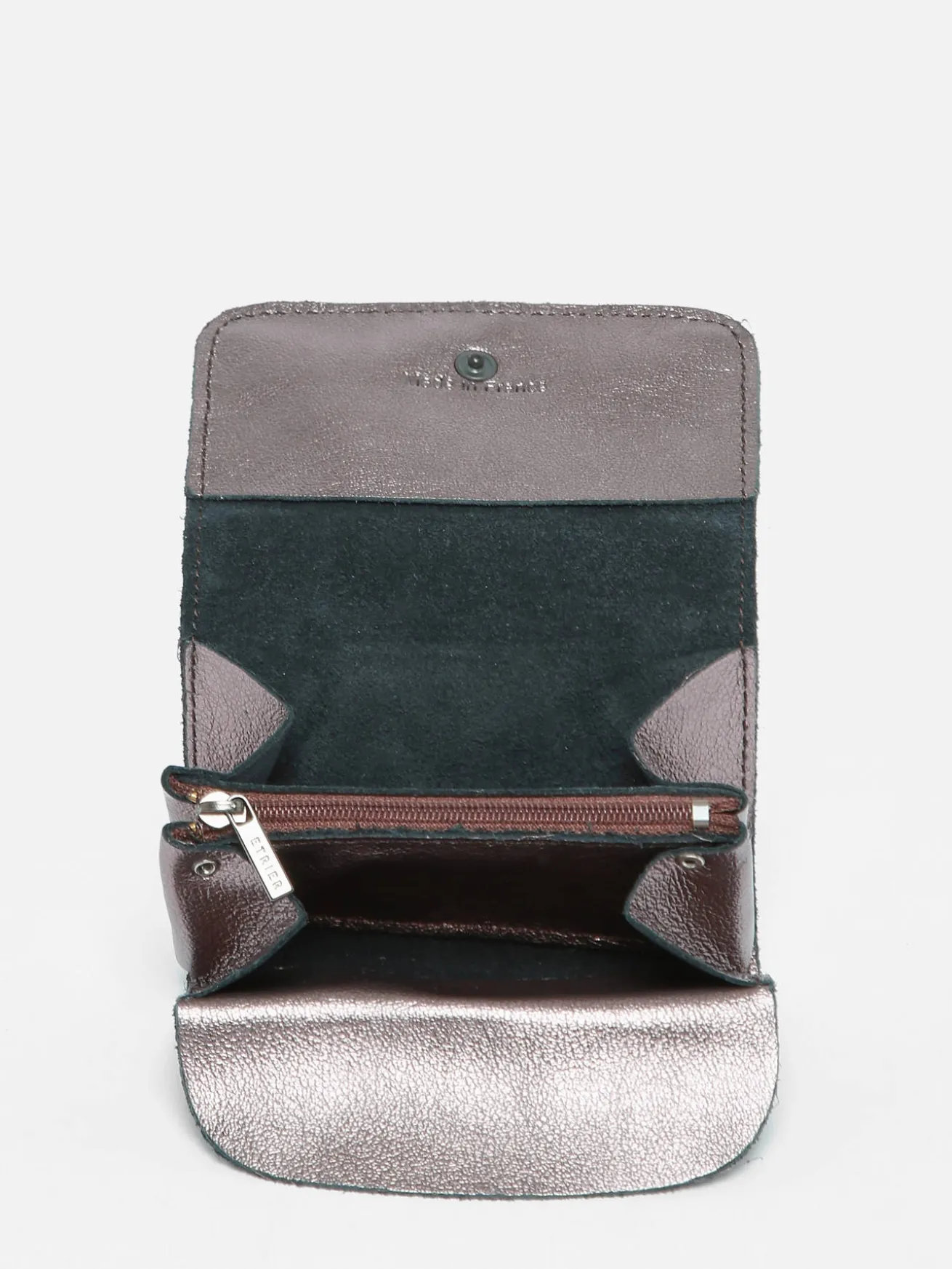 Porte-monnaie Etincelle Irisée cuir ETRIER
