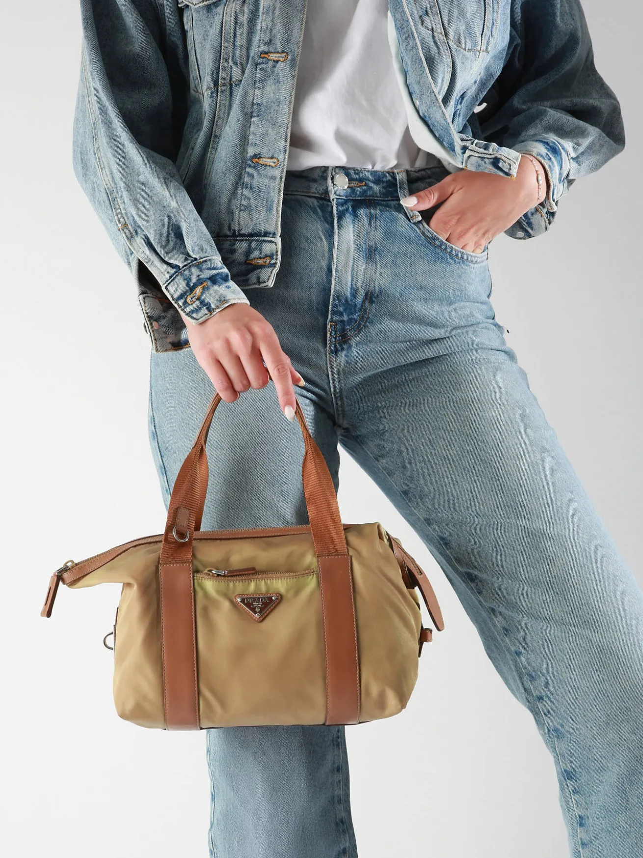 Sac à main d'occasion Prada Tessuto cuir et nylon PRADA