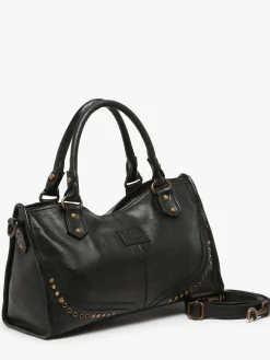 sac à main Glam eyelet cuir BASILIC PEPPER
