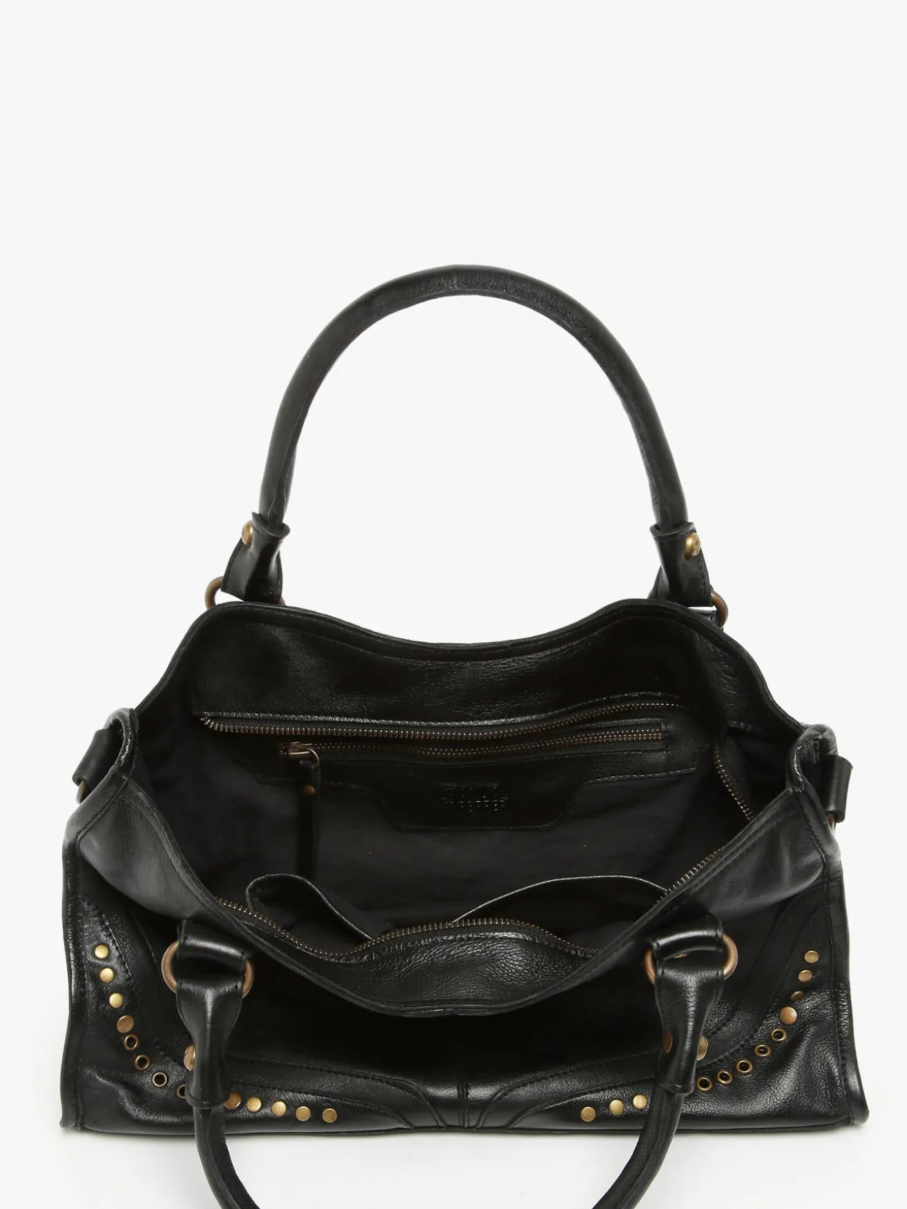 sac à main Glam eyelet cuir BASILIC PEPPER