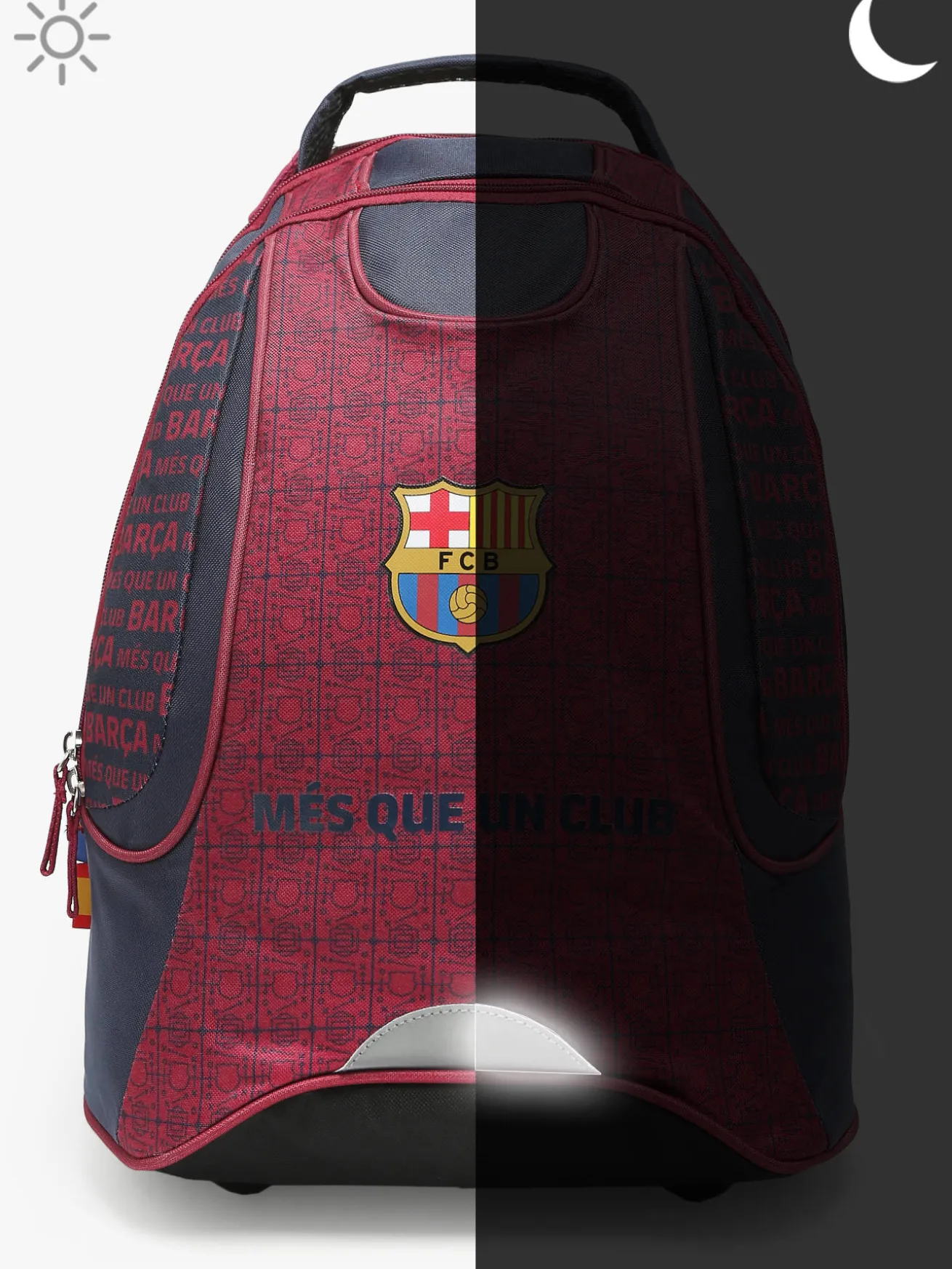 Sac a dos à roulettes 2 compartiments FC BARCELONE