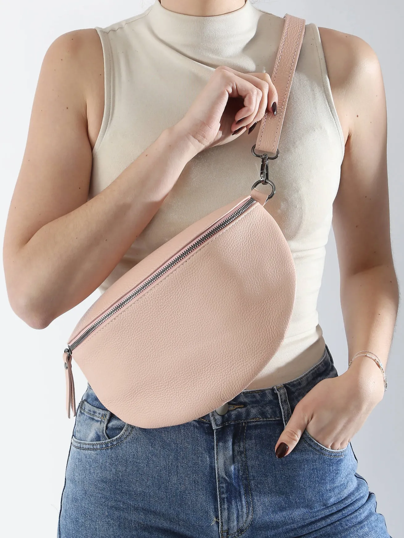 Sac banane Caviar cuir MILANO