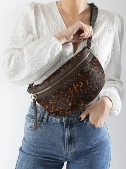 Sac banane Othilia Léopard cuir VANESSA BRUNO