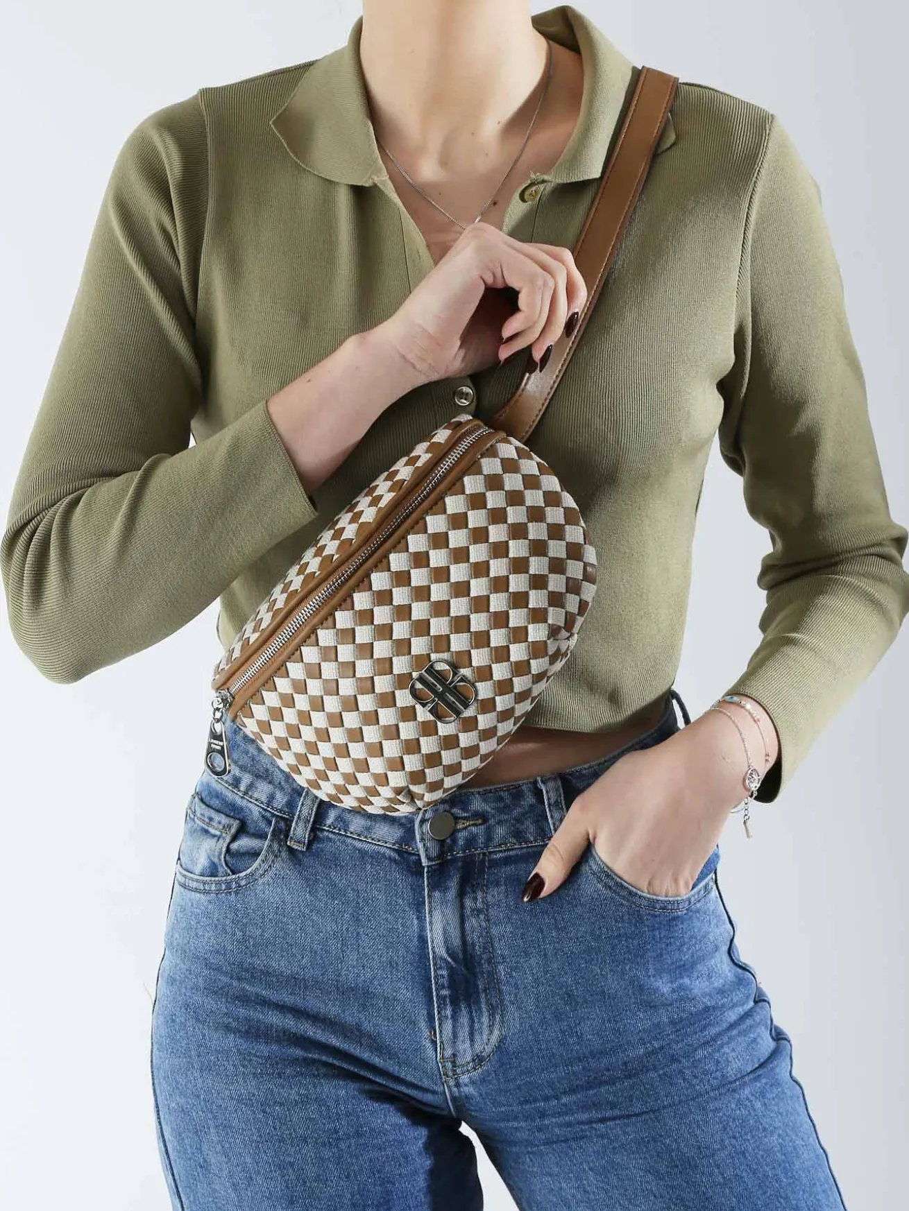 Sac banane tressé Tessa LAURENT DAVID