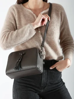 SAC BANDOULIERE Caviar cuir MILANO