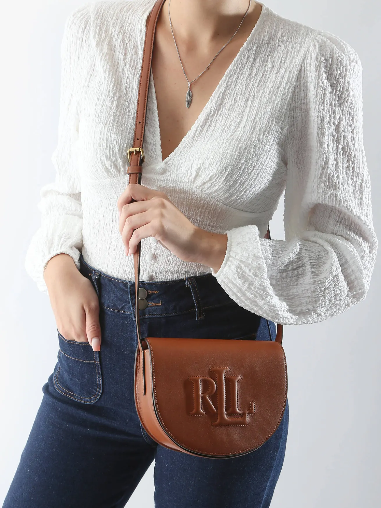 Sac bandoulière Anstey cuir LAUREN RALPH LAUREN