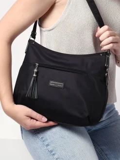 Sac bandoulière Basic pompom LANCASTER