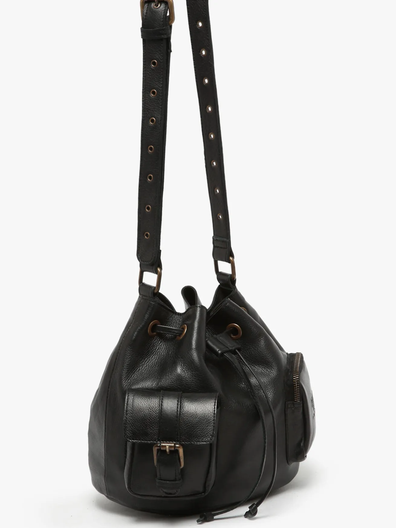 Sac bandoulière Cargo cuir BASILIC PEPPER