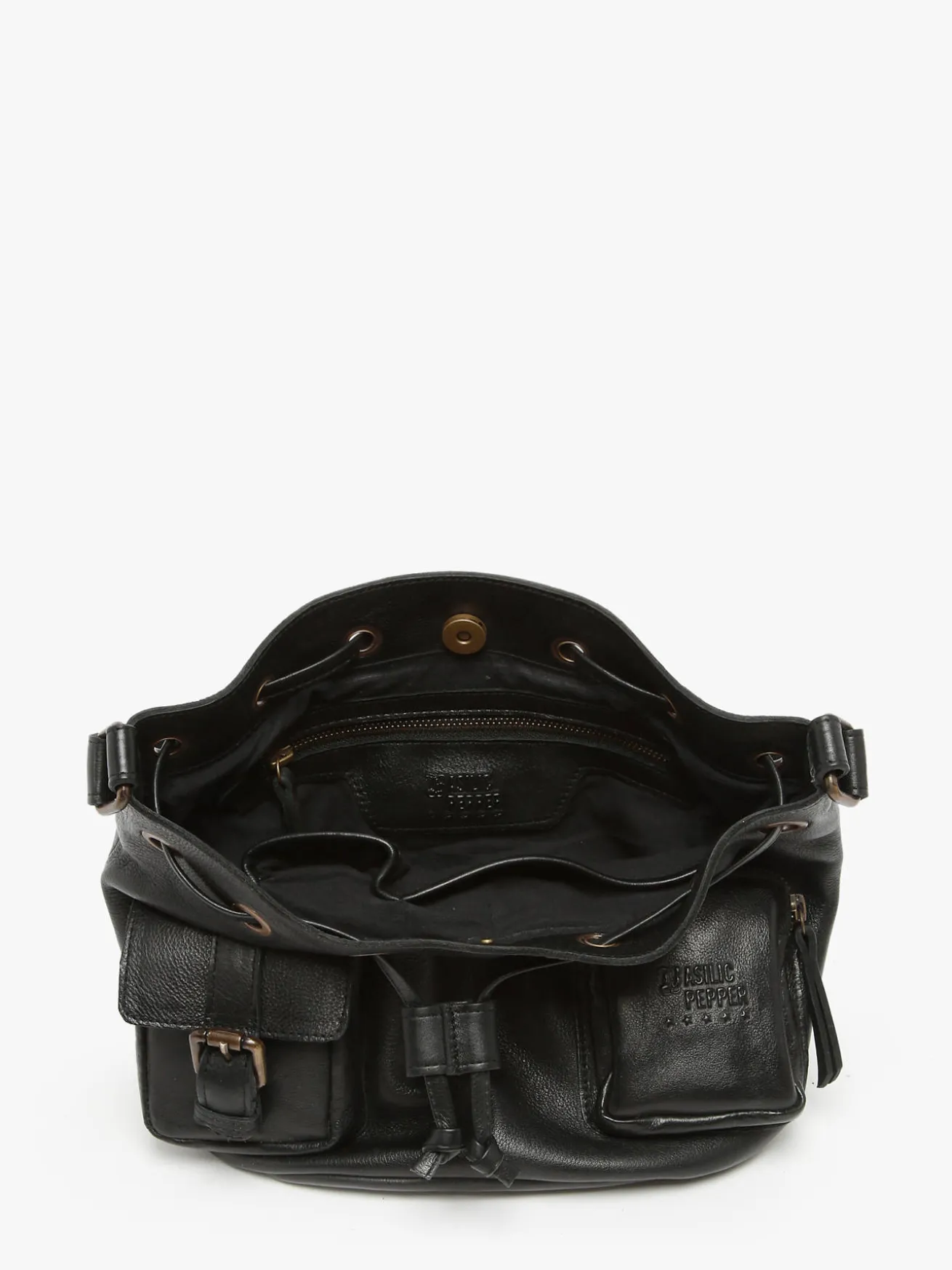 Sac bandoulière Cargo cuir BASILIC PEPPER