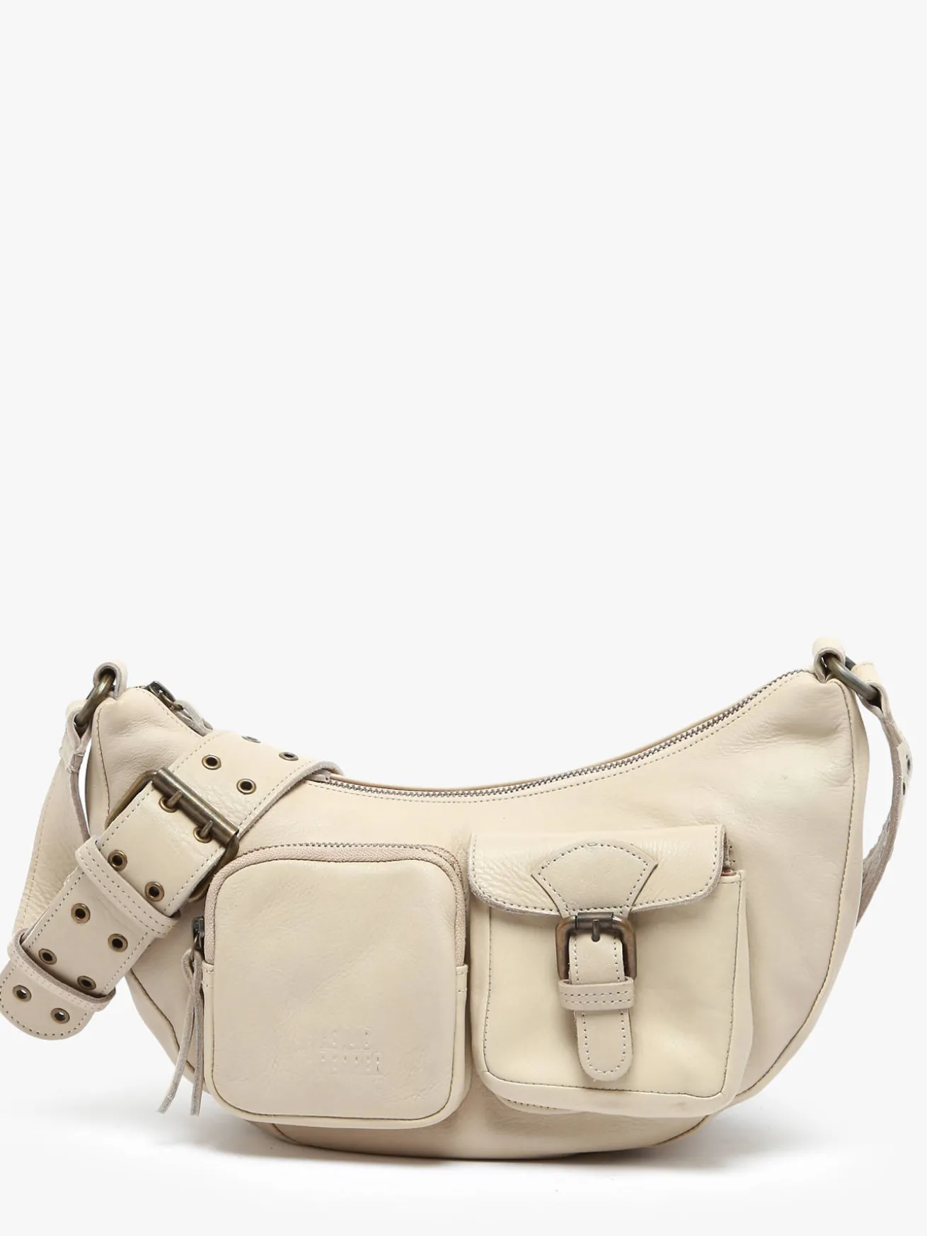 Sac bandoulière Cargo cuir BASILIC PEPPER
