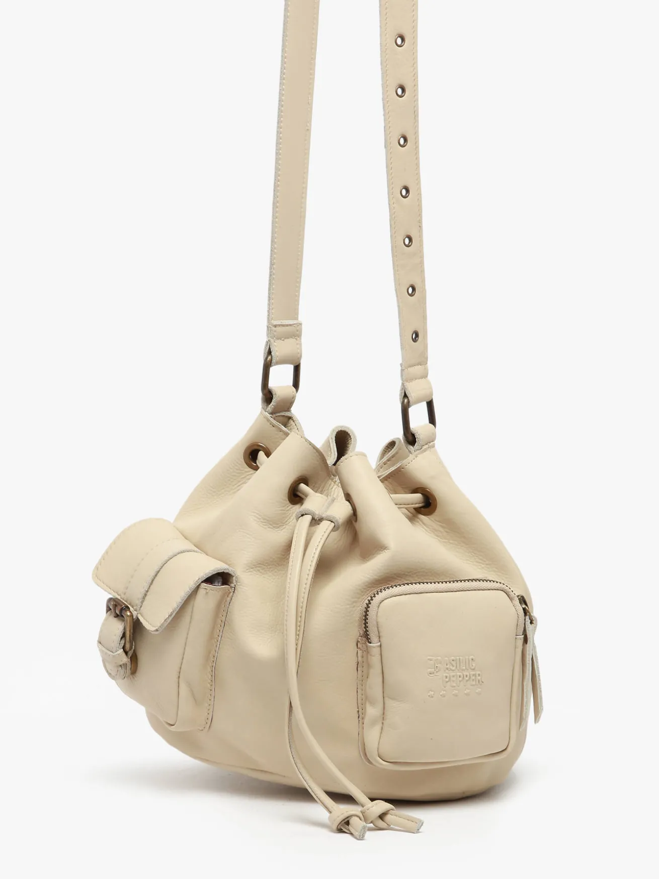 Sac bandoulière Cargo cuir BASILIC PEPPER