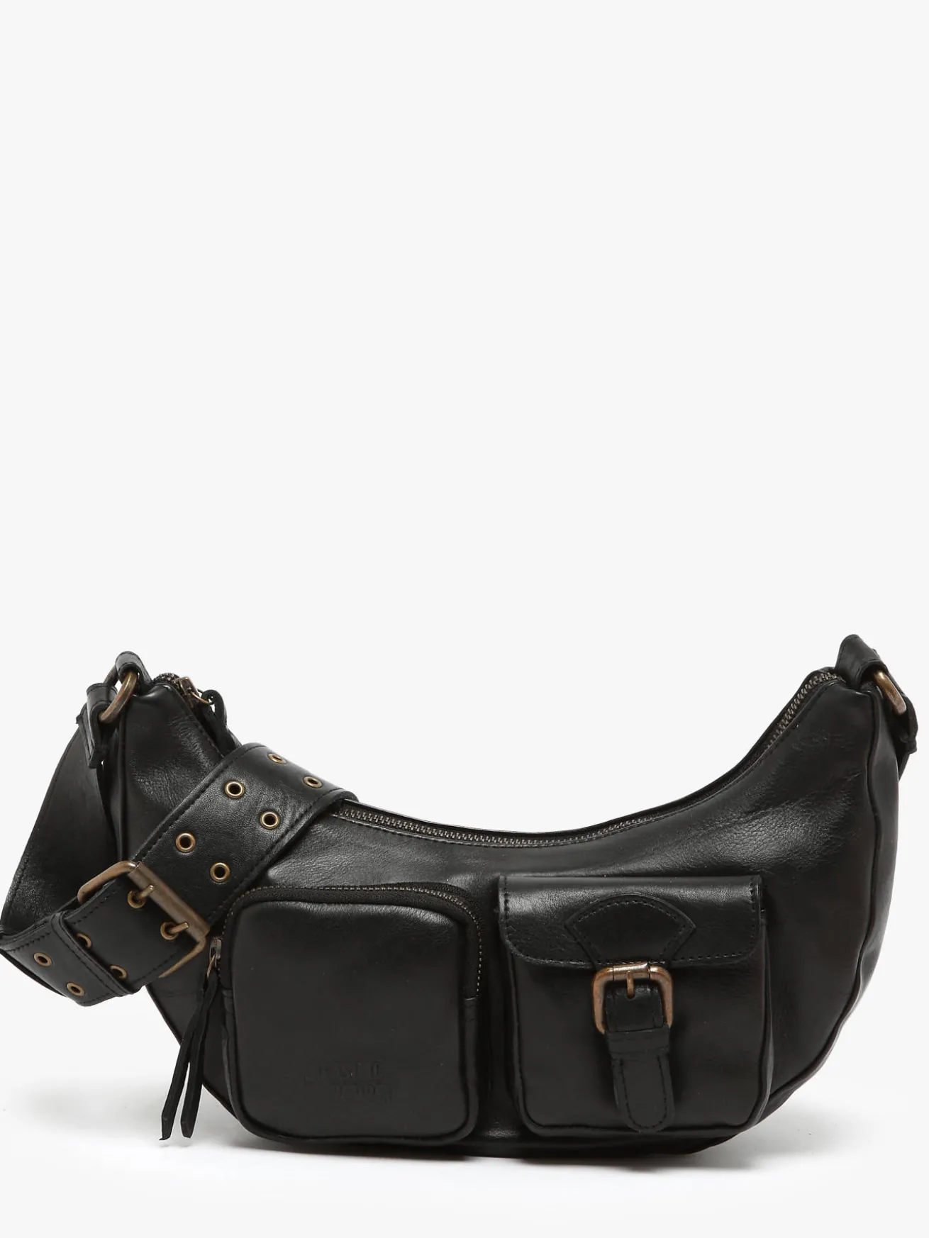 Sac bandoulière Cargo cuir BASILIC PEPPER