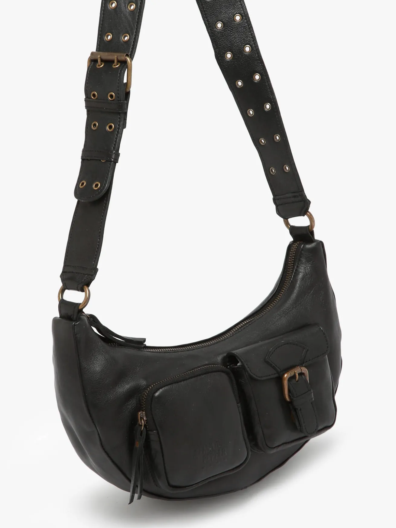 Sac bandoulière Cargo cuir BASILIC PEPPER