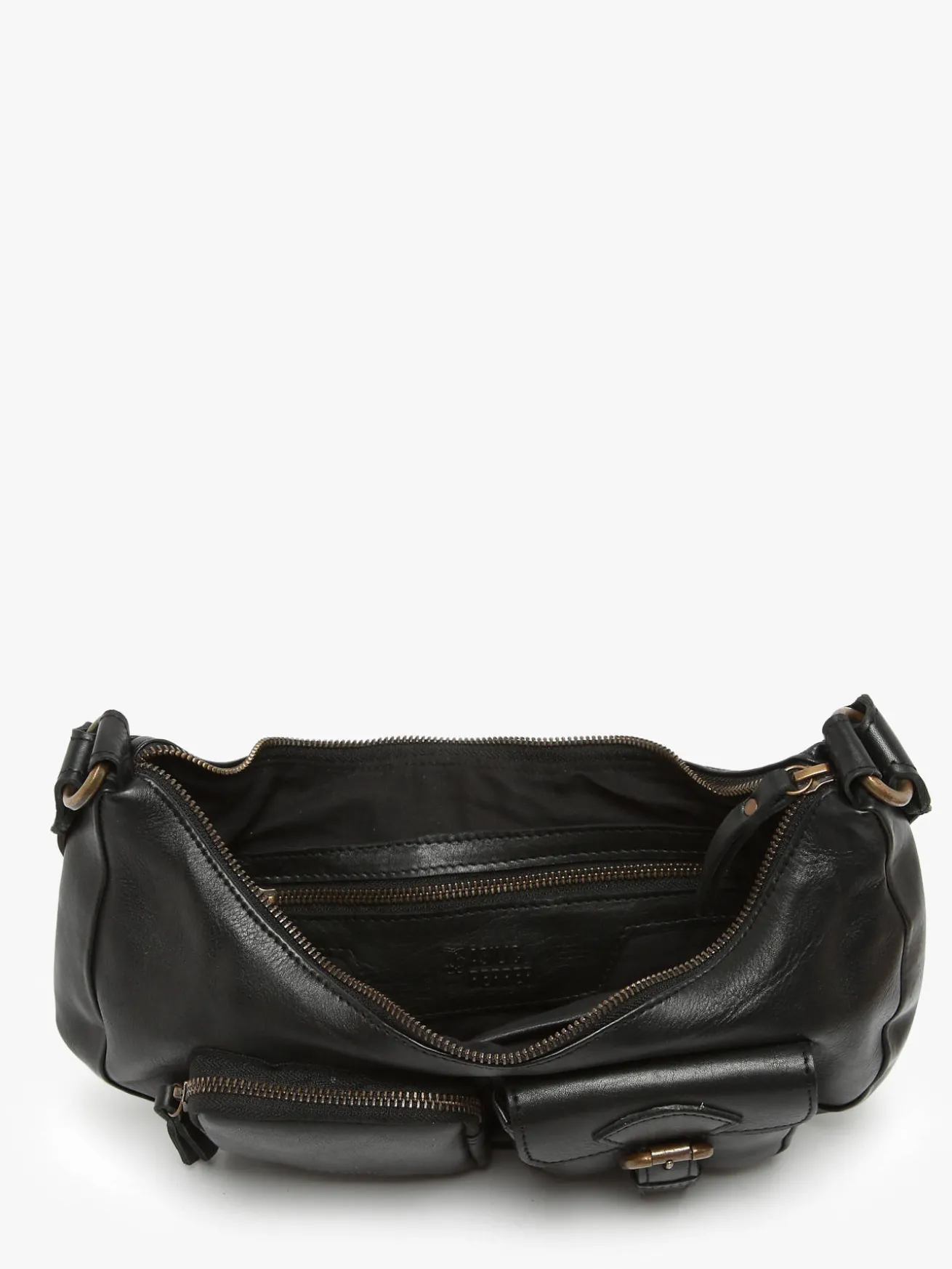Sac bandoulière Cargo cuir BASILIC PEPPER