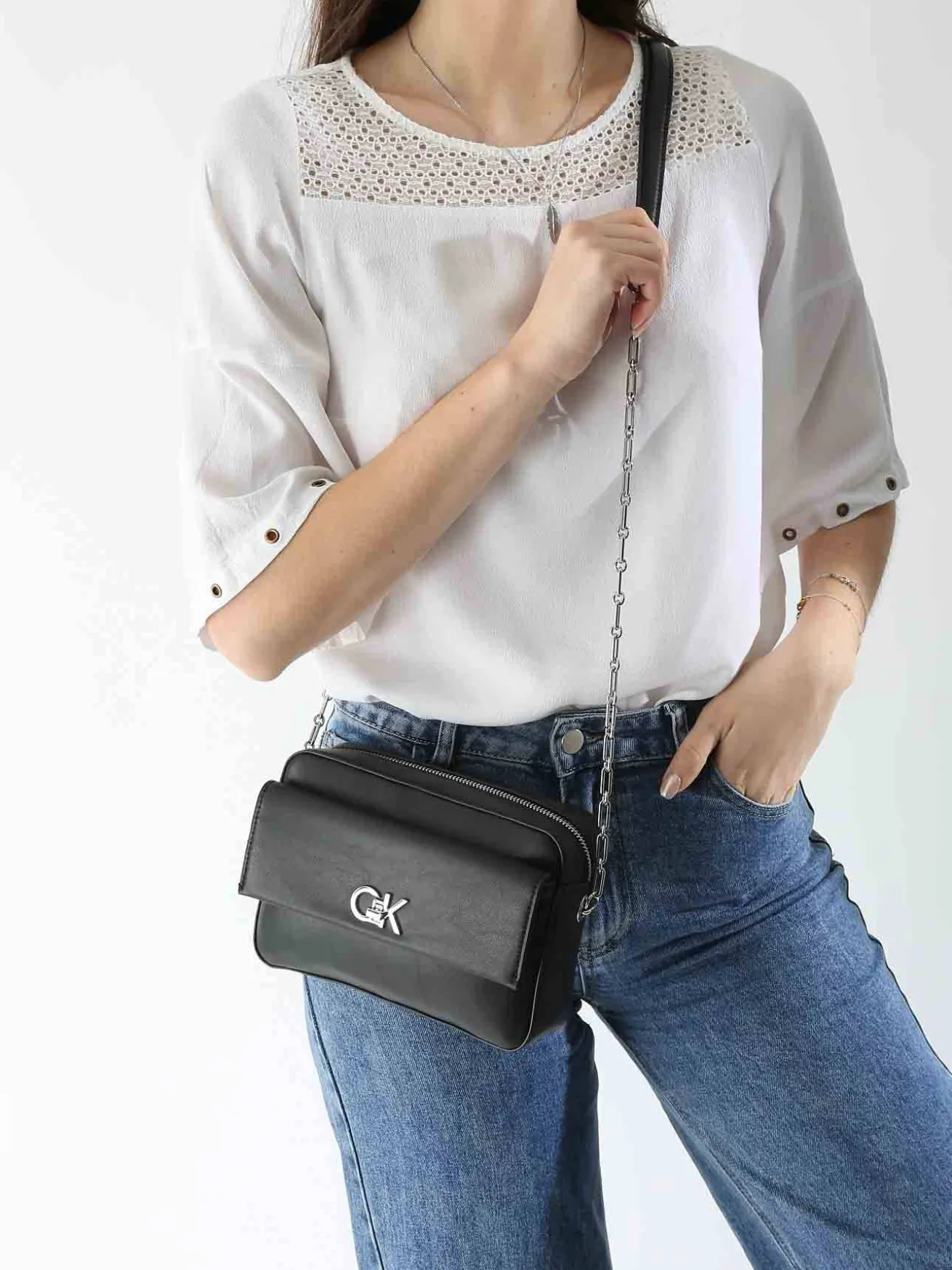 Sac bandoulière Ck pocket polyester recyclé CALVIN KLEIN JEANS