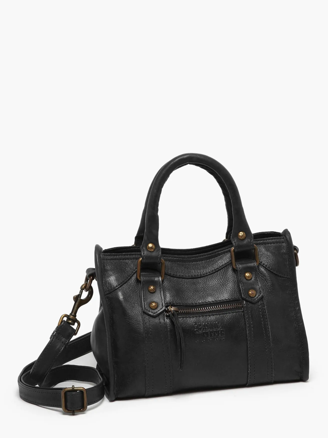 Sac bandoulière Cow cuir BASILIC PEPPER