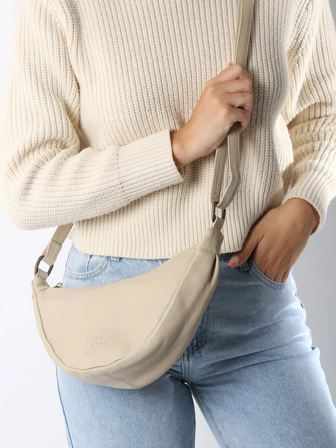 Sac bandoulière Cow cuir BASILIC PEPPER