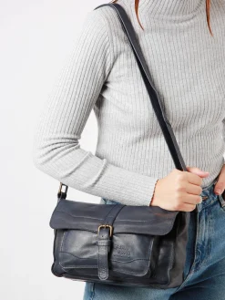 Sac bandoulière Cow cuir BASILIC PEPPER