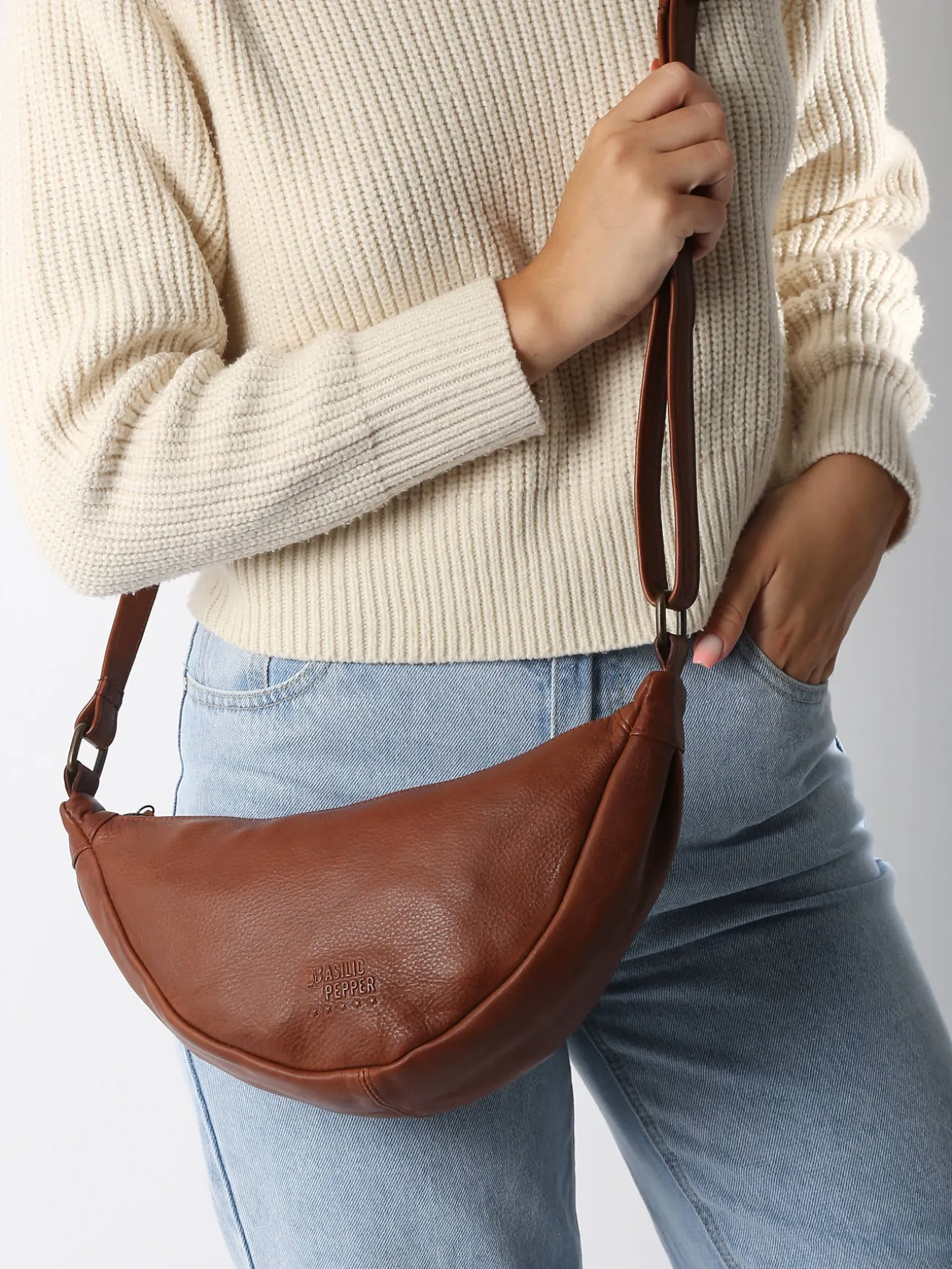 Sac bandoulière Cow cuir BASILIC PEPPER