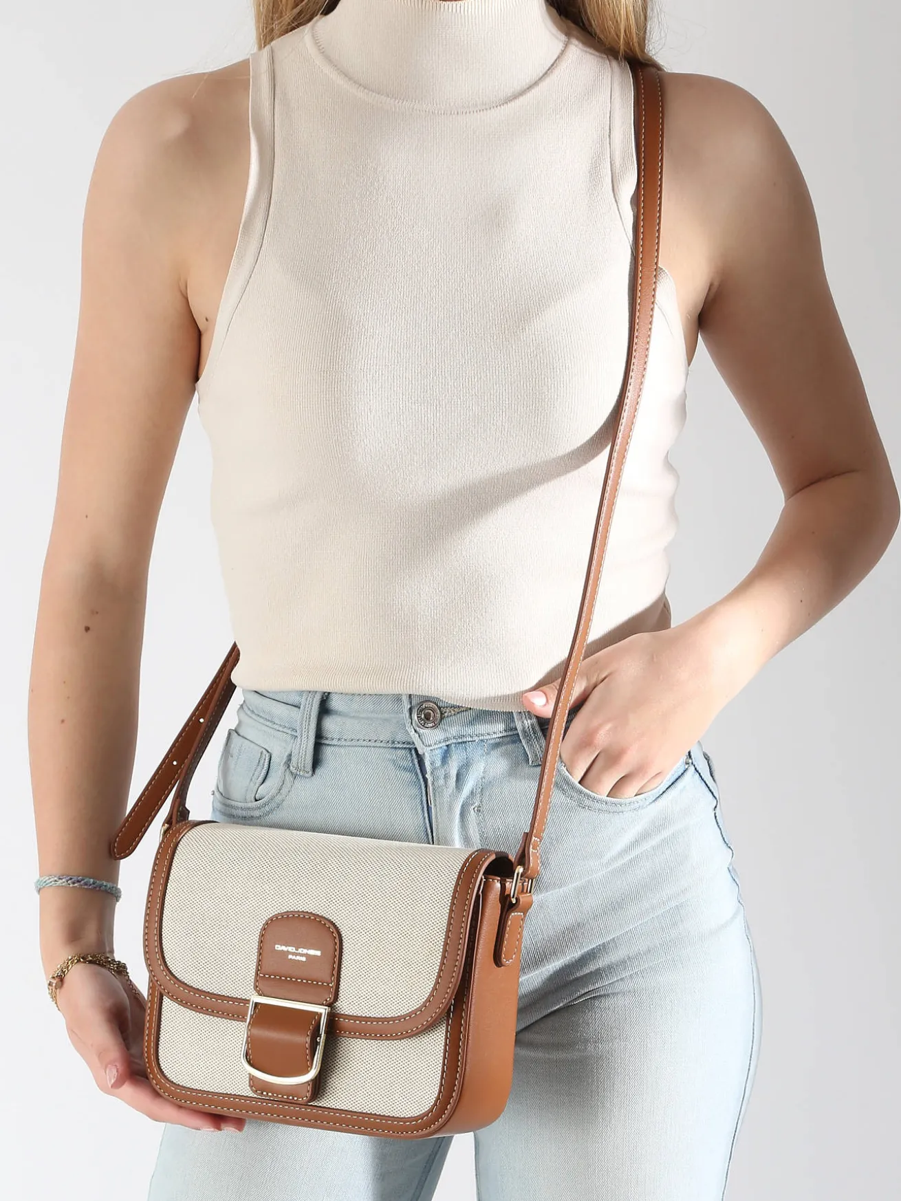 Sac bandoulière Deauville coton DAVID JONES
