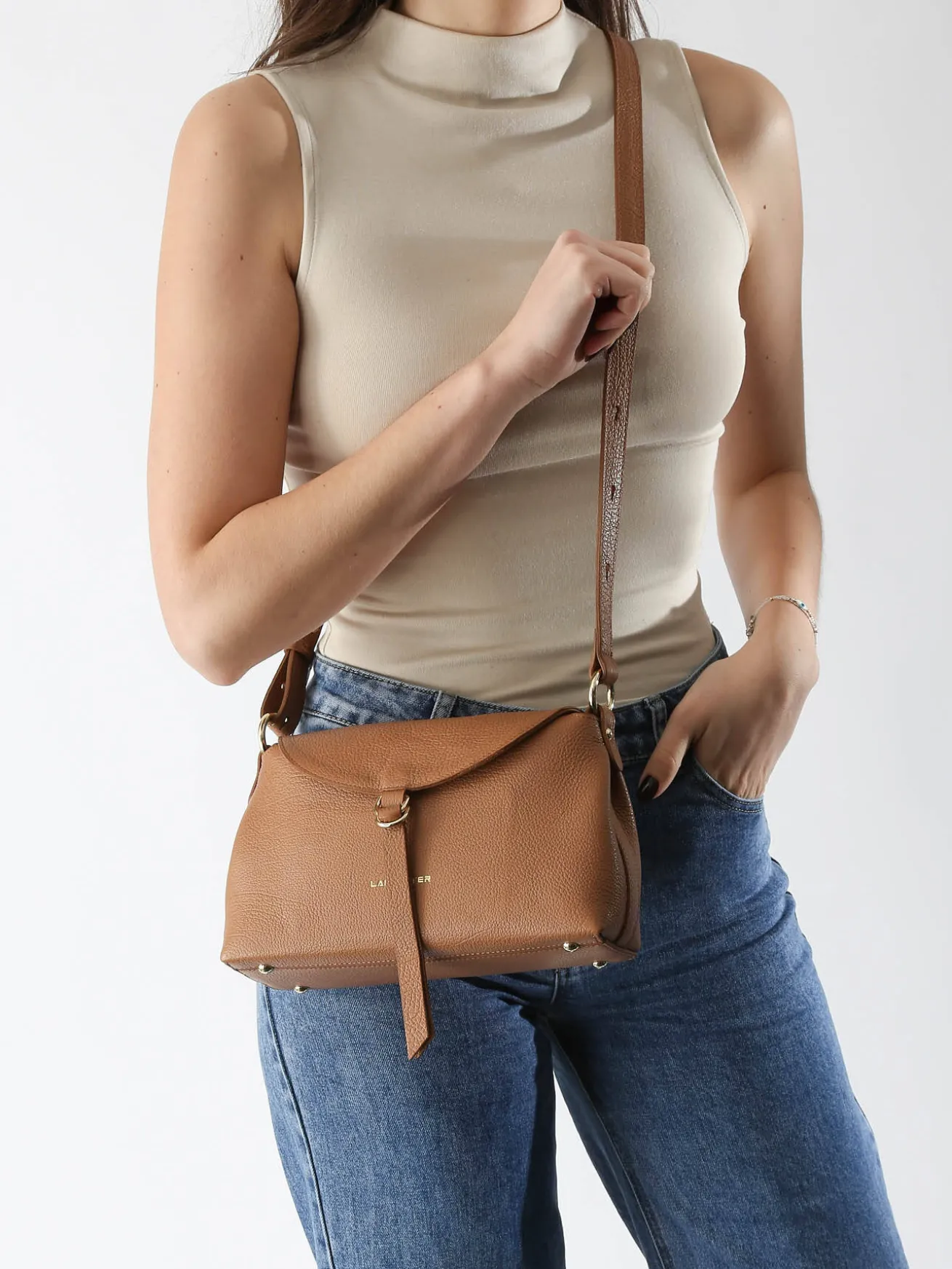 Sac bandoulière Dune gaia cuir LANCASTER