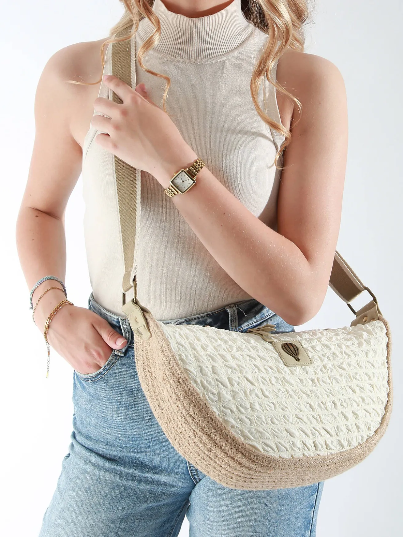 Sac bandoulière Gaufrette LE VOYAGE EN PANIER